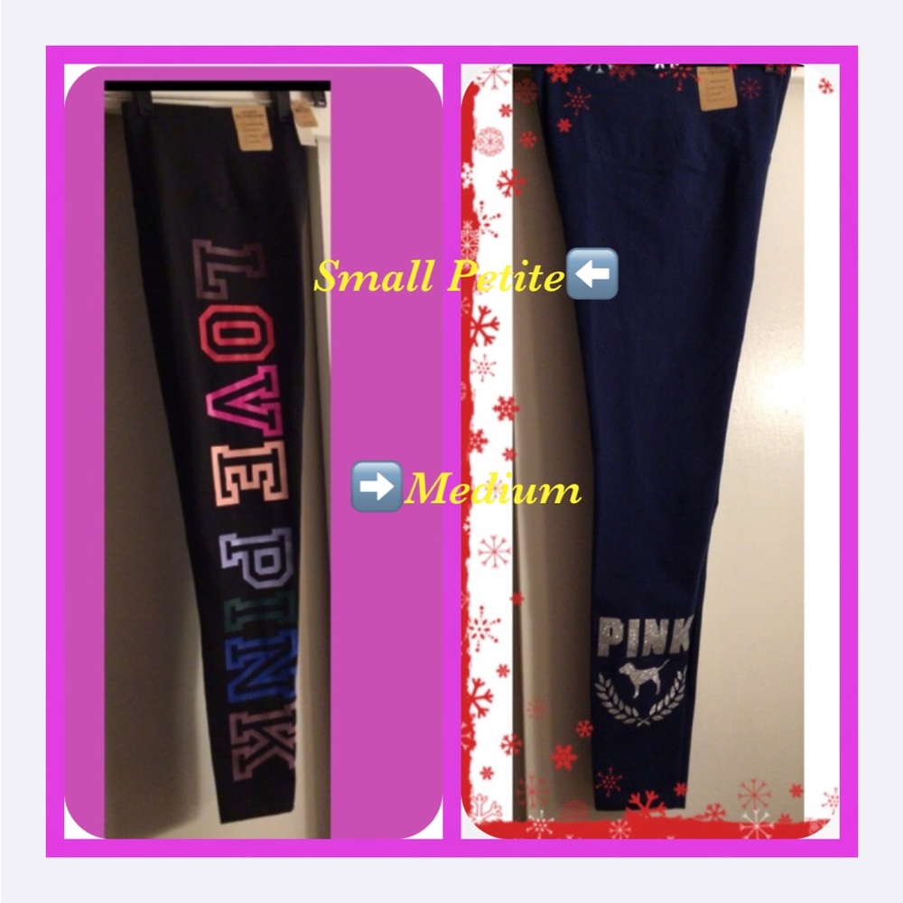 SP & Or Medium VICTORIA SECRET PINK High Waist Leggings